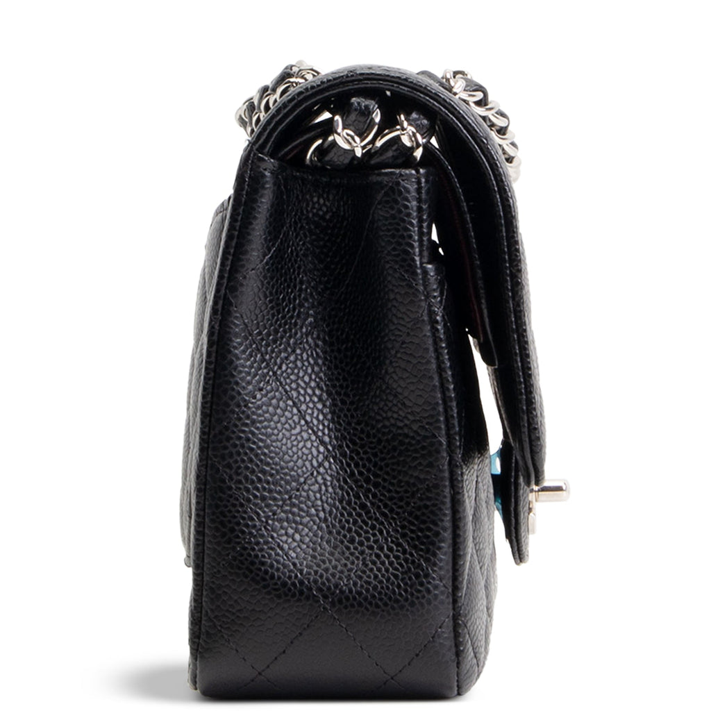 CHANEL Caviar Medium Double Flap Bag - Black