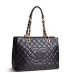 CHANEL Caviar Quilted Grand Shopping Tote - Black