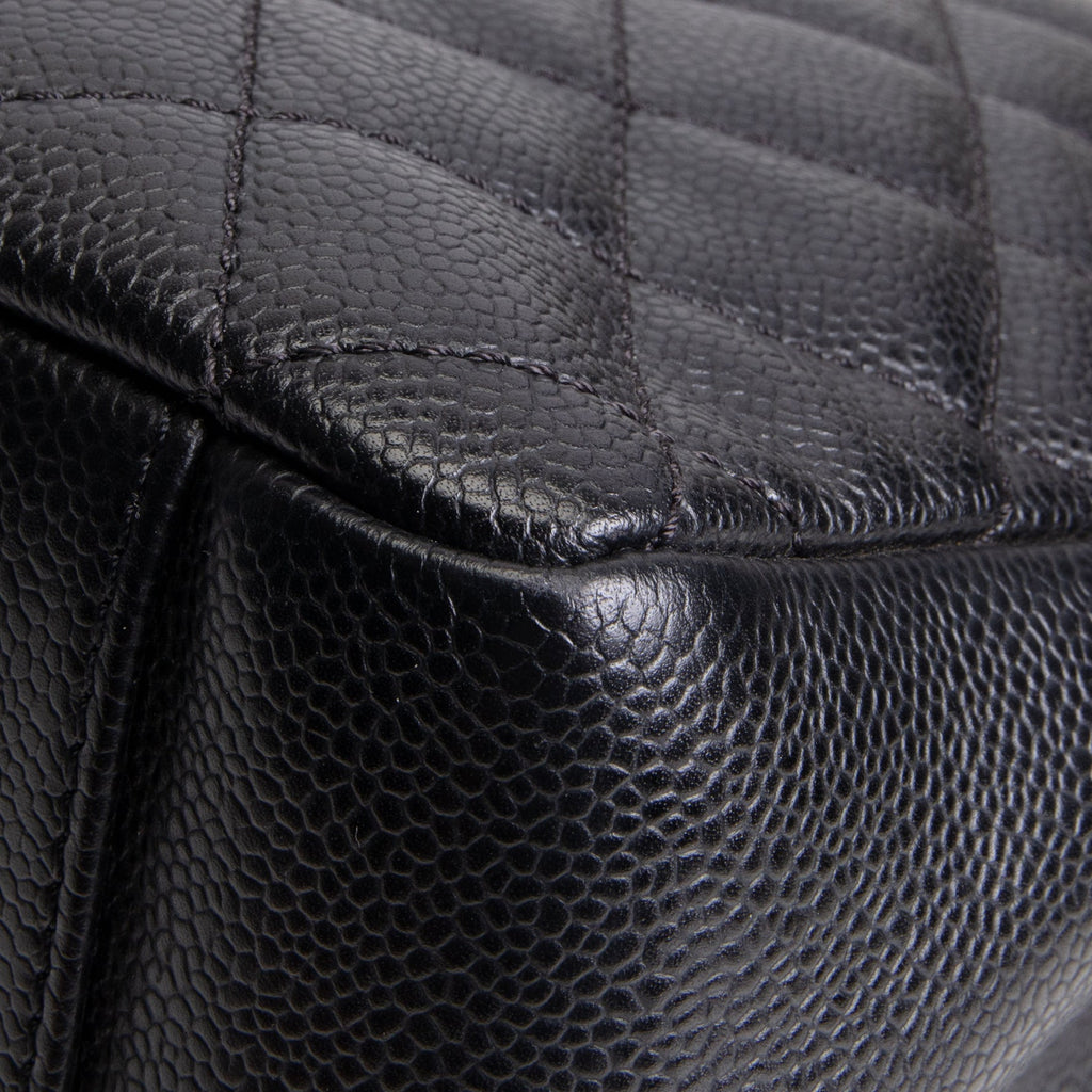 CHANEL Caviar Quilted Grand Shopping Tote - Black