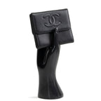 CHANEL Vintage Caviar Timeless CC Compact Wallet - Black