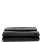 CHANEL Vintage Caviar Timeless CC Compact Wallet - Black