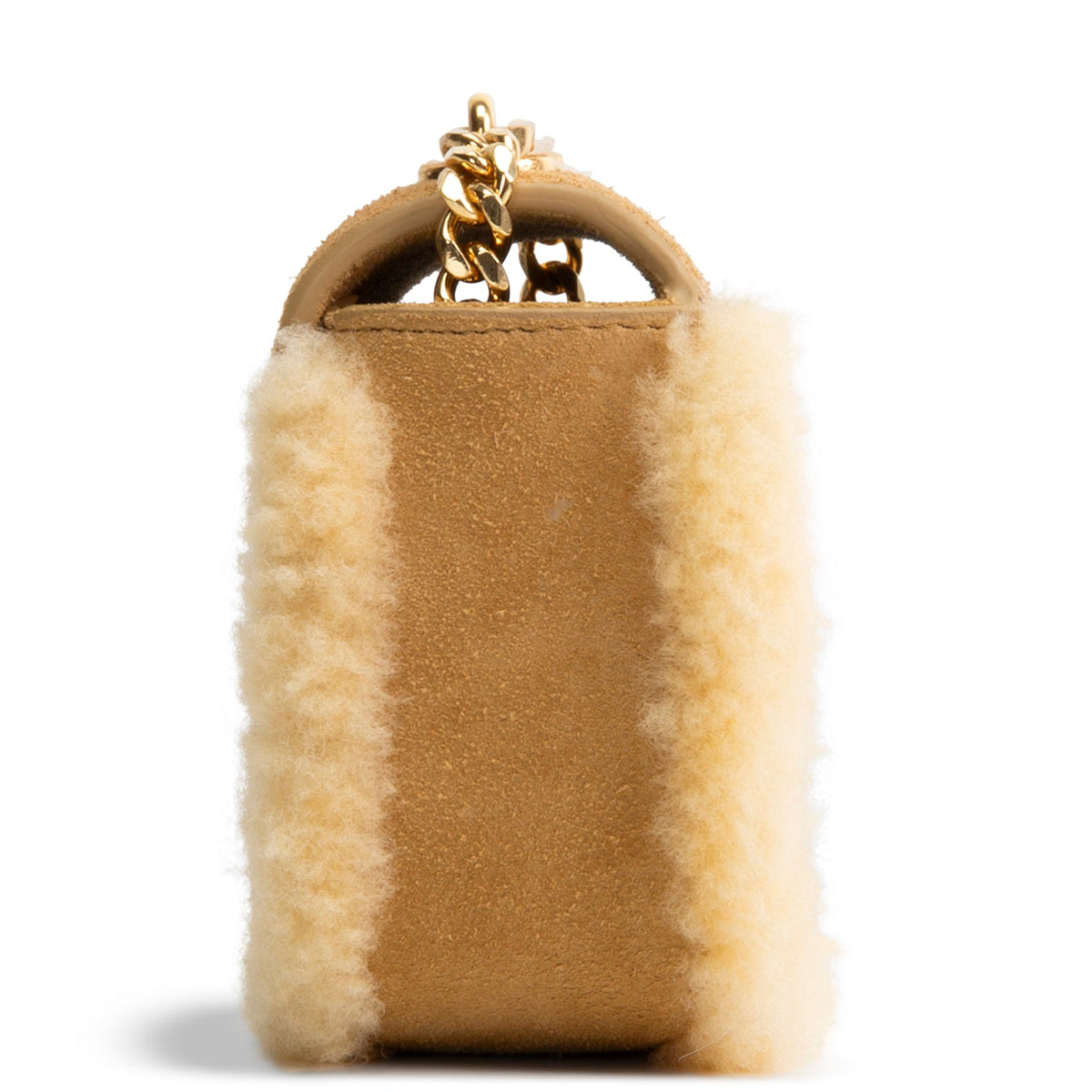 CELINE Shearling Triomphe Mini Chain Claude