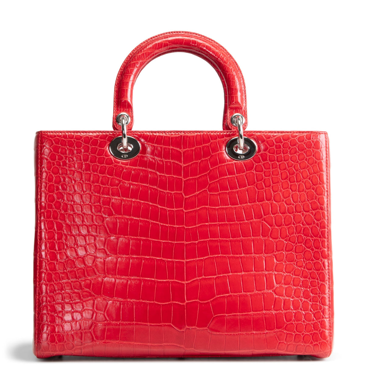 DIOR Large Lady Dior w/ Strap - Crocodile