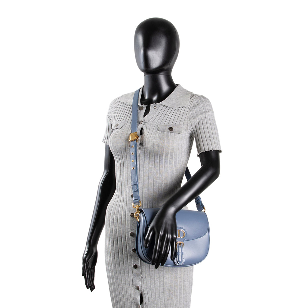 DIOR Bobby Medium Flap Bag - Denim Blue