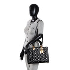 DIOR Cannage Patent Leather Lady Dior Large - Black/Gold