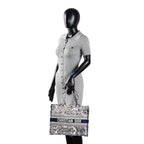 DIOR Toile de Jouy Medium Book Tote - White/Navy