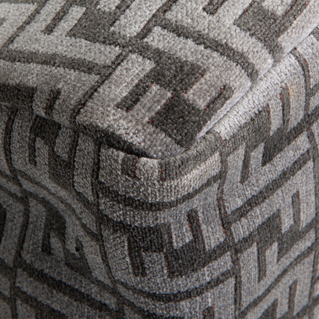 FENDI Velvet Zucca FF O'Lock Chenille Bag - Grey OUTLET FINAL SALE