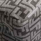 FENDI Velvet Zucca FF O'Lock Chenille Bag - Grey OUTLET FINAL SALE