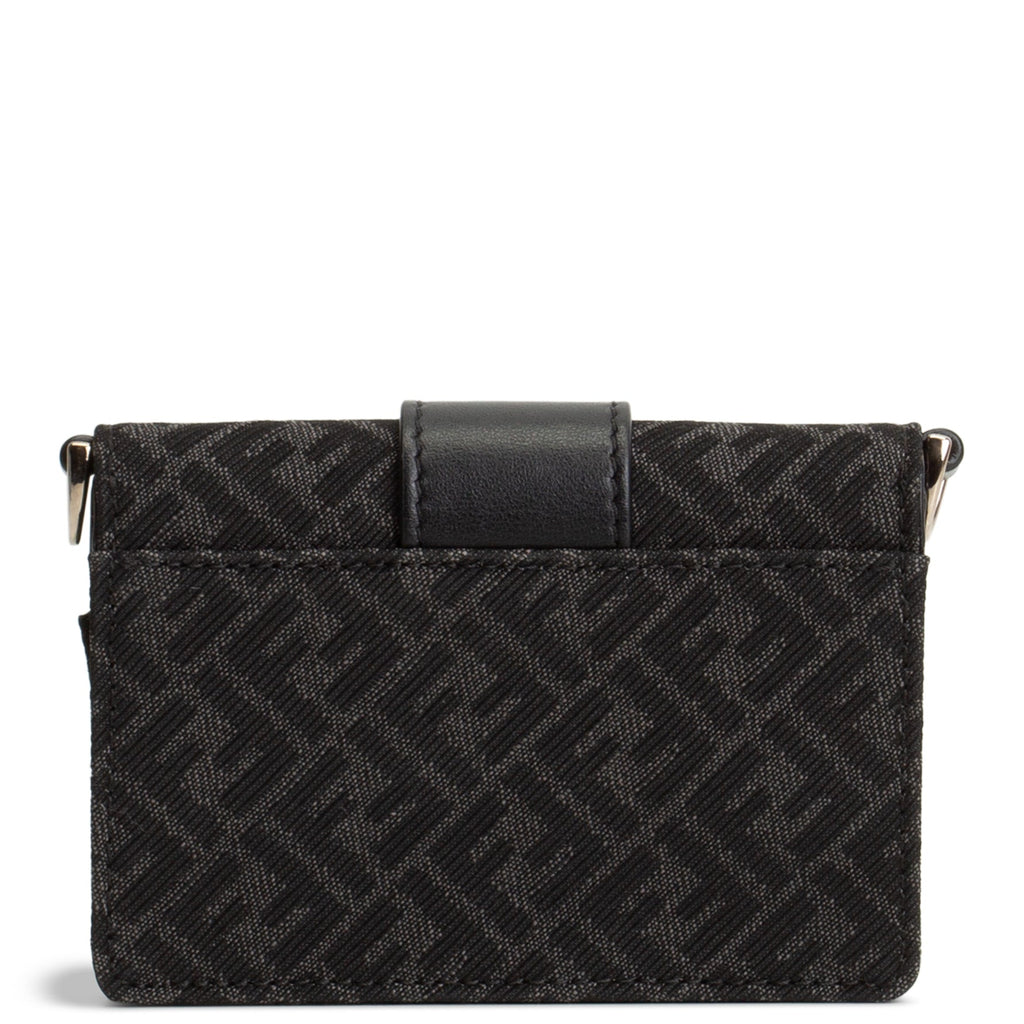 FENDI Zucca Micro Flat Baguette Card Holder - Black