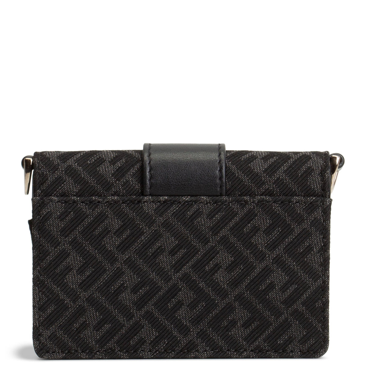 FENDI Zucca Micro Flat Baguette Card Holder - Black