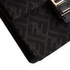 FENDI Zucca Micro Flat Baguette Card Holder - Black
