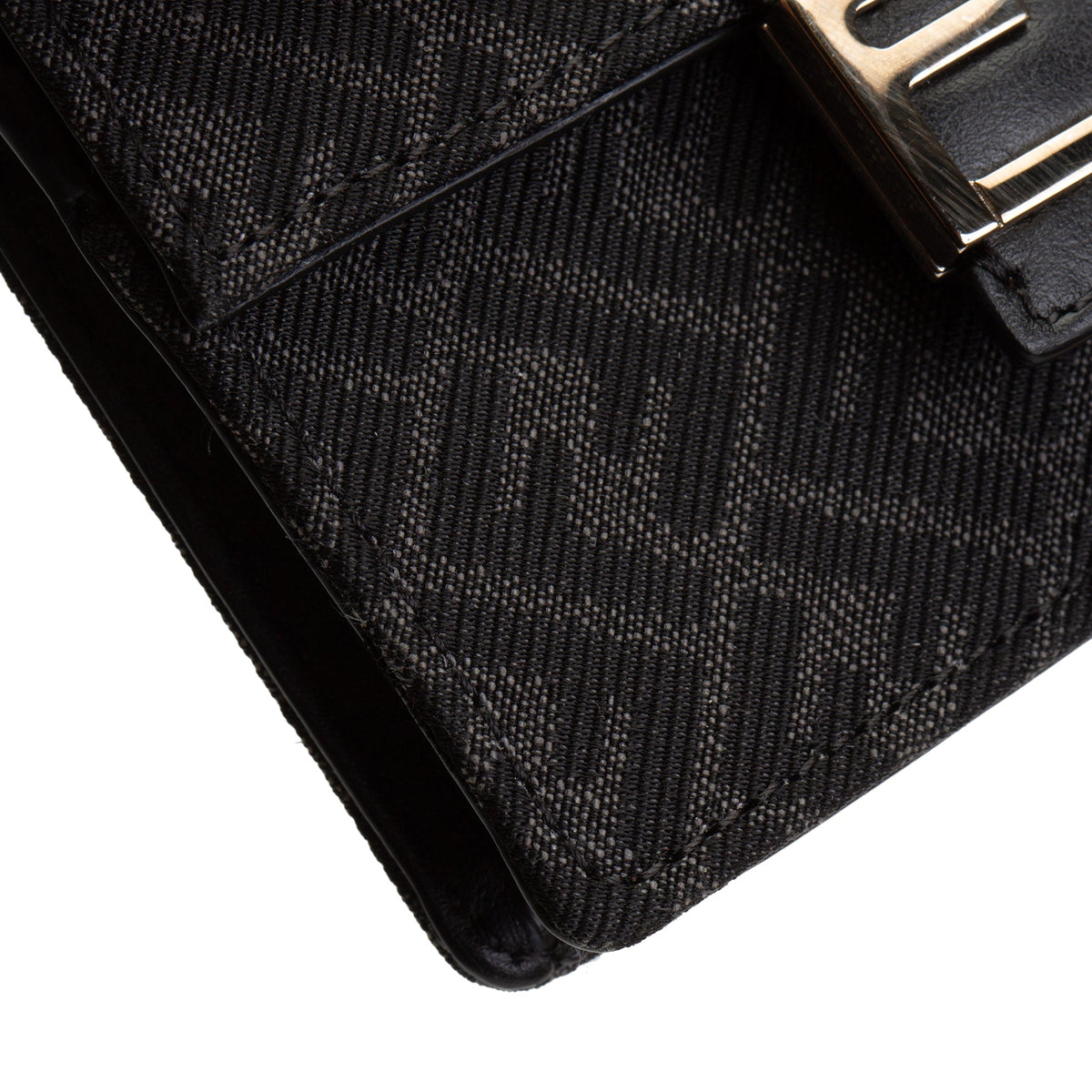 FENDI Zucca Micro Flat Baguette Card Holder - Black