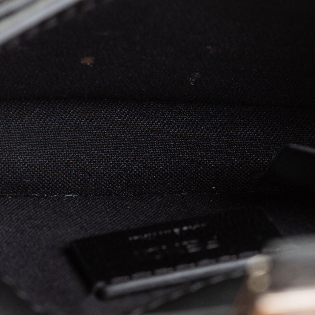 FENDI Zucca Micro Flat Baguette Card Holder - Black
