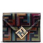 FENDI Patent FF Diamonds Trifold Wallet - Multicolore