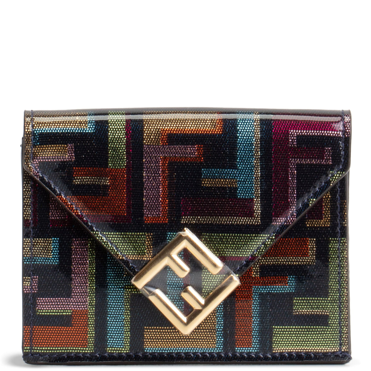 FENDI Patent FF Diamonds Trifold Wallet - Multicolore