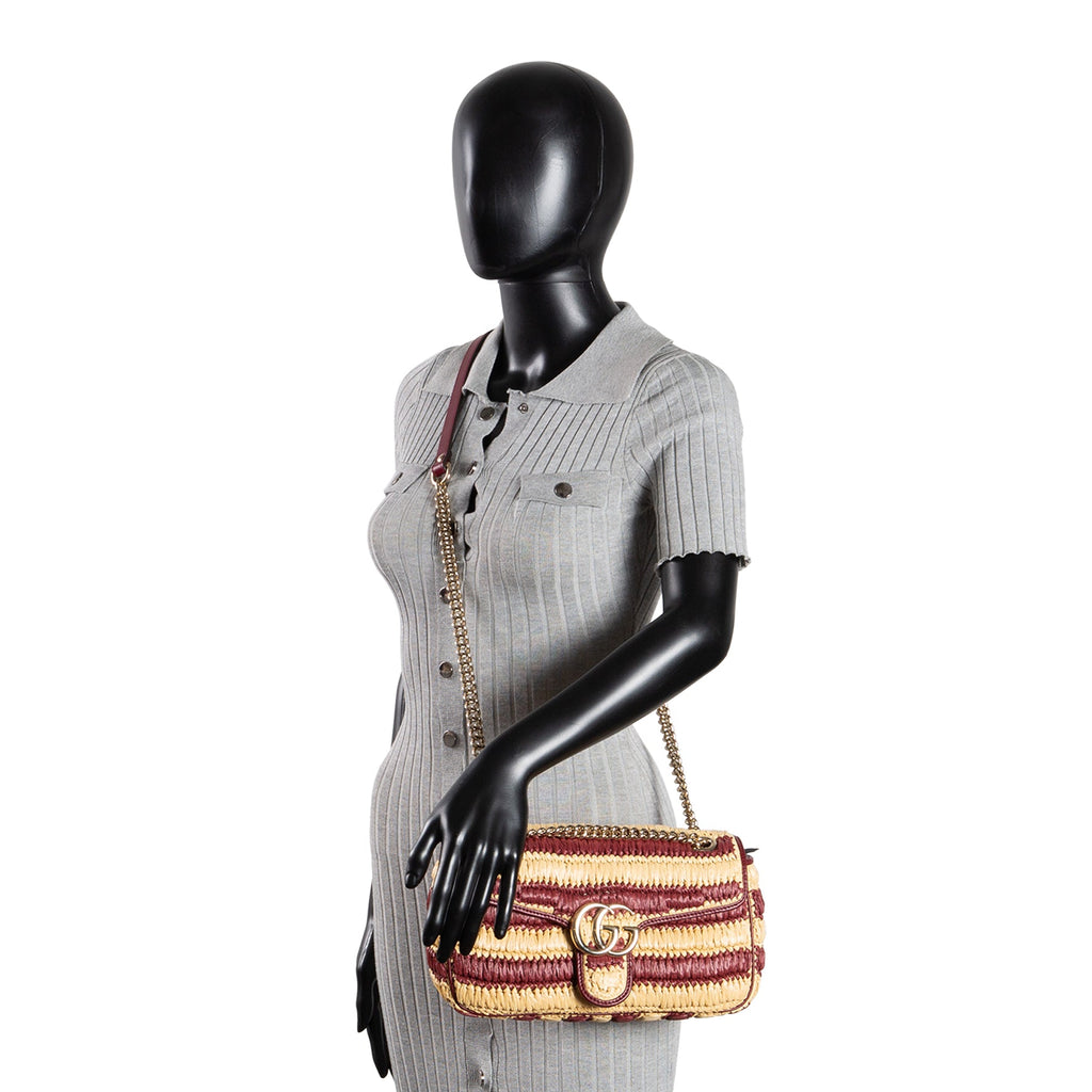 GUCCI GG Marmont 2.0 Raffia