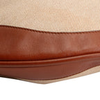 GUCCI Vintage Canvas Calfskin Web Ophidia Half Moon Hobo - Sand Light Cuir