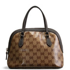 GUCCI GG Crystal Vintage Dome Bag - Brown