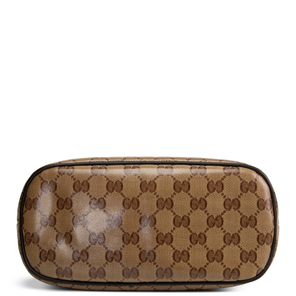 GUCCI GG Crystal Vintage Dome Bag - Brown