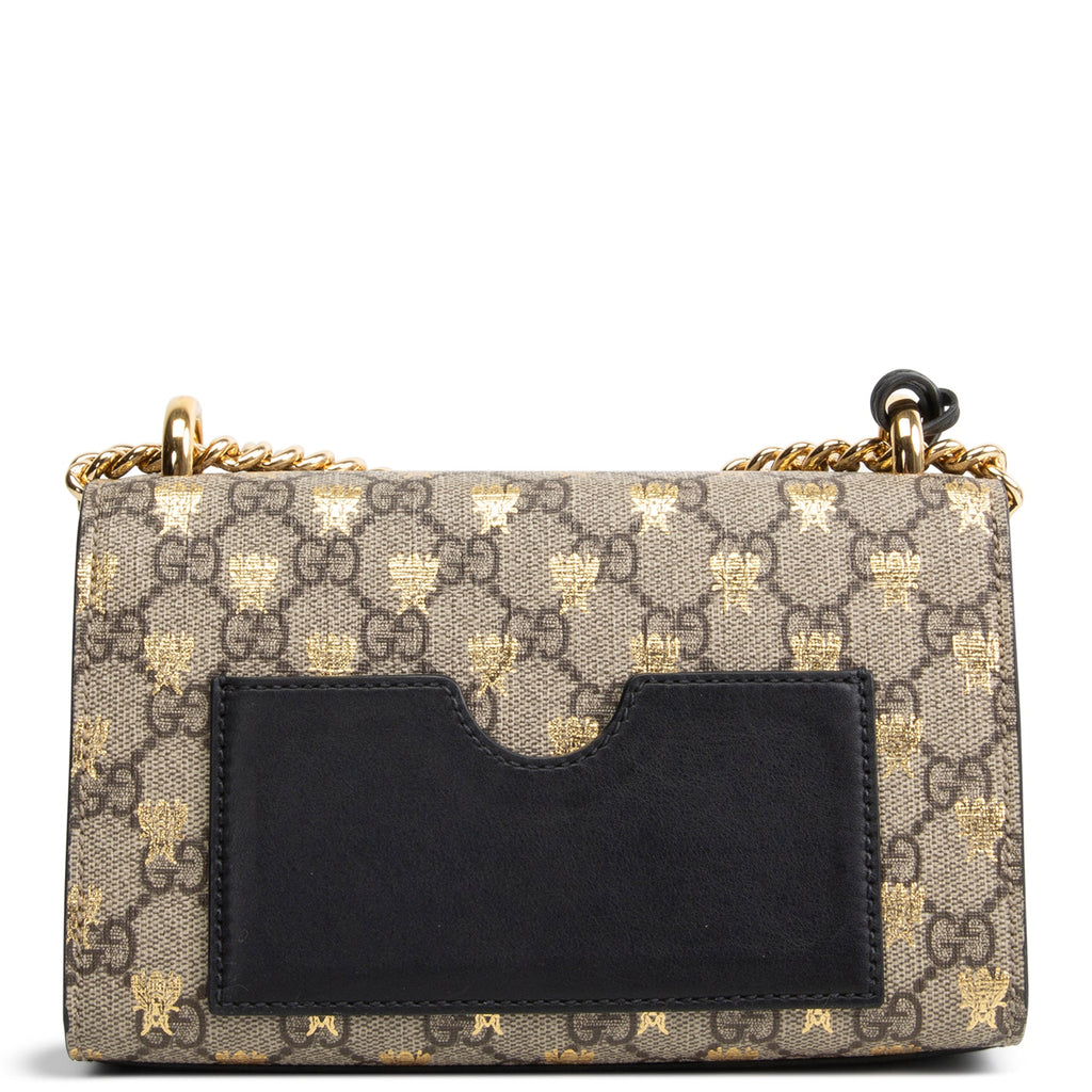 GUCCI GG Supreme Bee Padlock Shoulder Bag