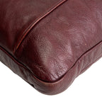 GUCCI Leather Crest Messenger - Burgundy