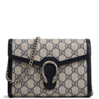 GUCCI GG Supreme Dionysus Chain Wallet - Navy