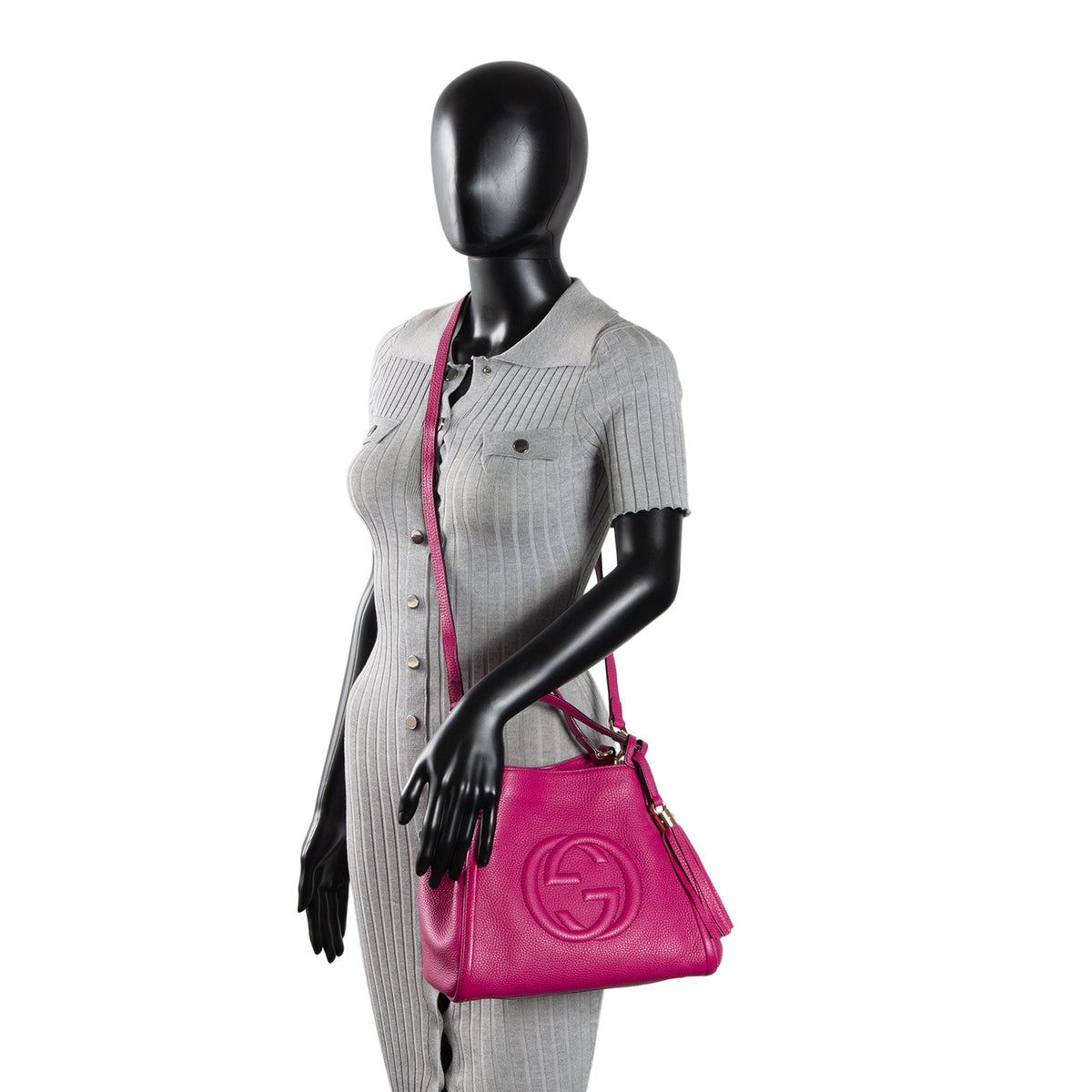 GUCCI Small Soho Shoulder Bag - Magenta