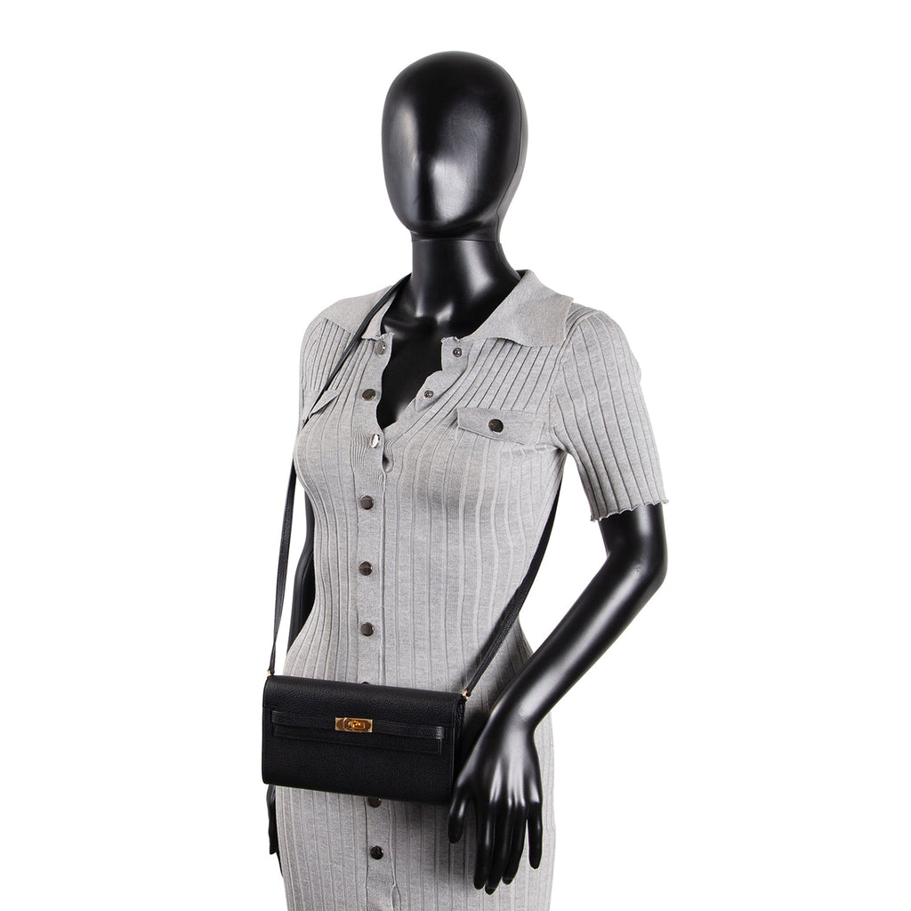 HERMES Chevre Mysore Kelly To Go - Noir/Black