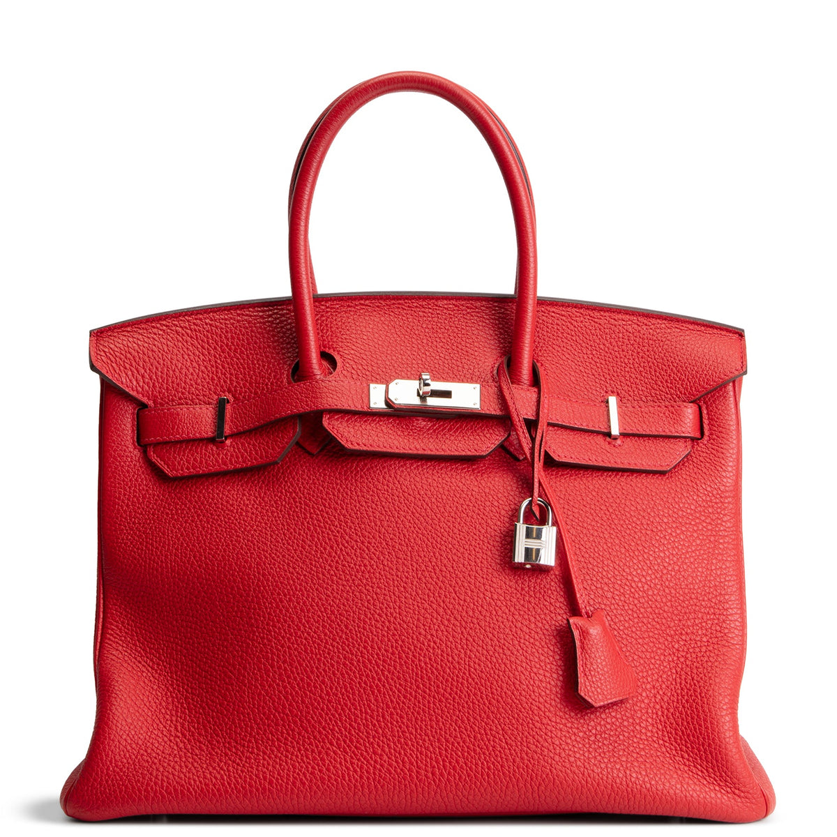 HERMES Birkin 35 Togo - Rouge De Coeur w/ Palladium Hardware