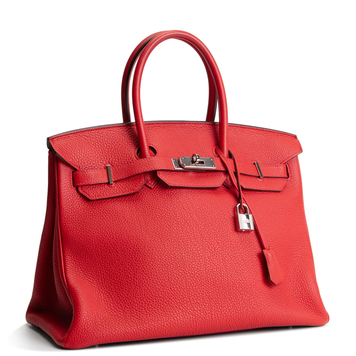 HERMES Birkin 35 Togo - Rouge De Coeur w/ Palladium Hardware