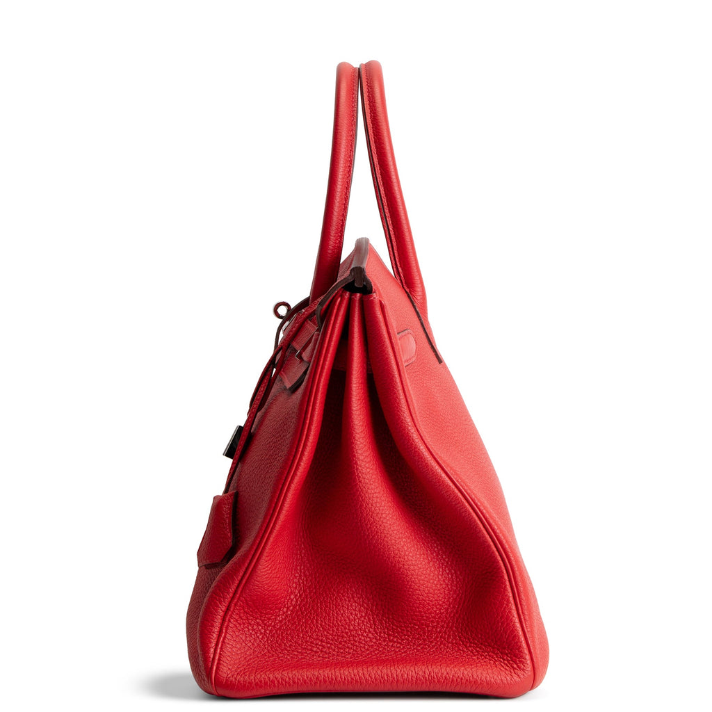 HERMES Birkin 35 Togo - Rouge De Coeur w/ Palladium Hardware
