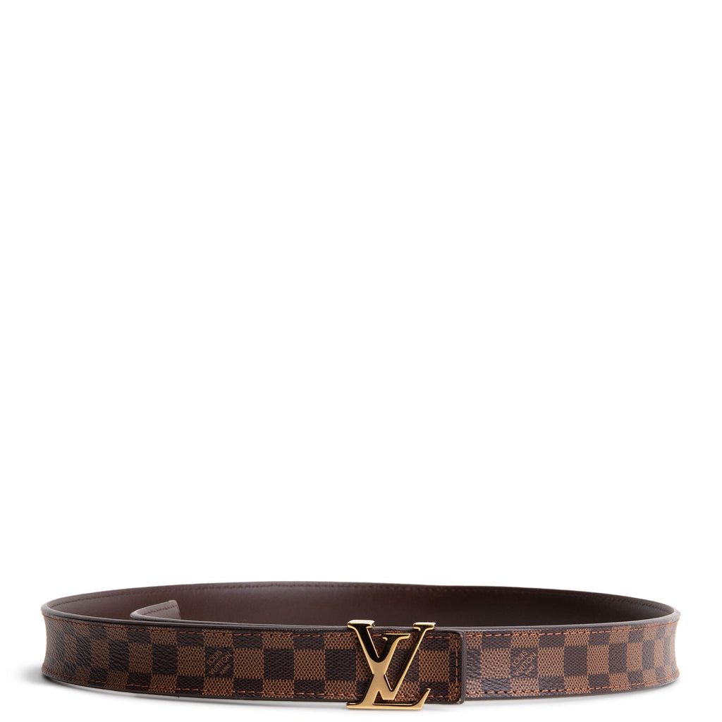 LOUIS VUITTON Damier Ebene LV Initiales 25mm Belt