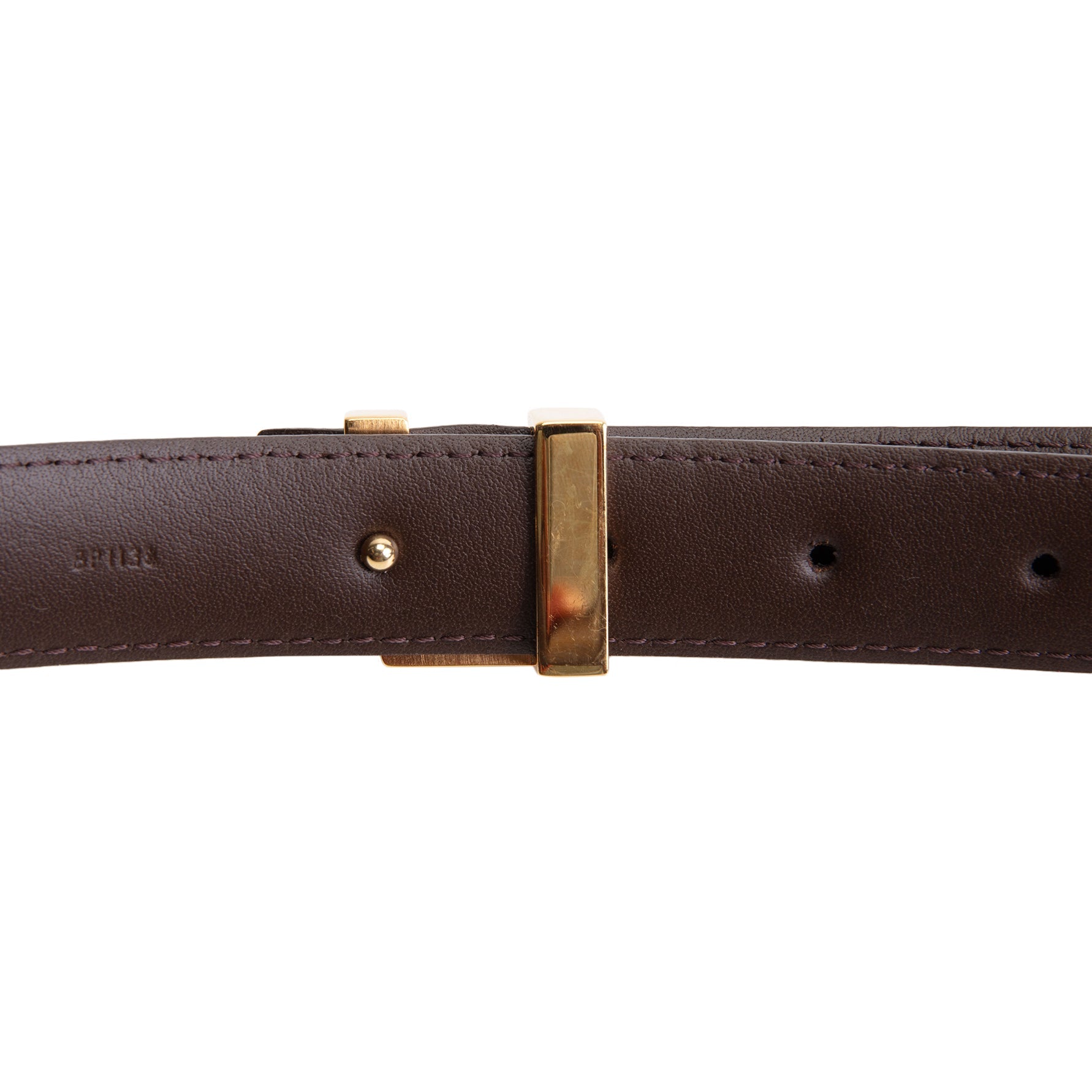 LOUIS VUITTON Damier Ebene LV Initiales 25mm Belt
