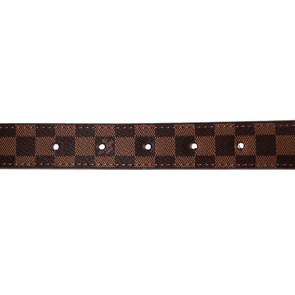 LOUIS VUITTON Damier Ebene LV Initiales 25mm Belt