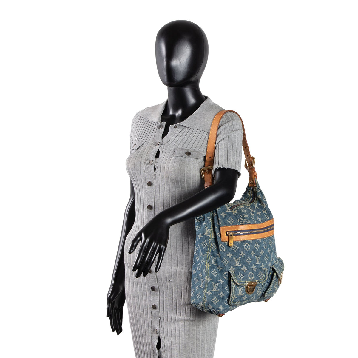 LOUIS VUITTON Monogram Denim Baggy GM - Blue