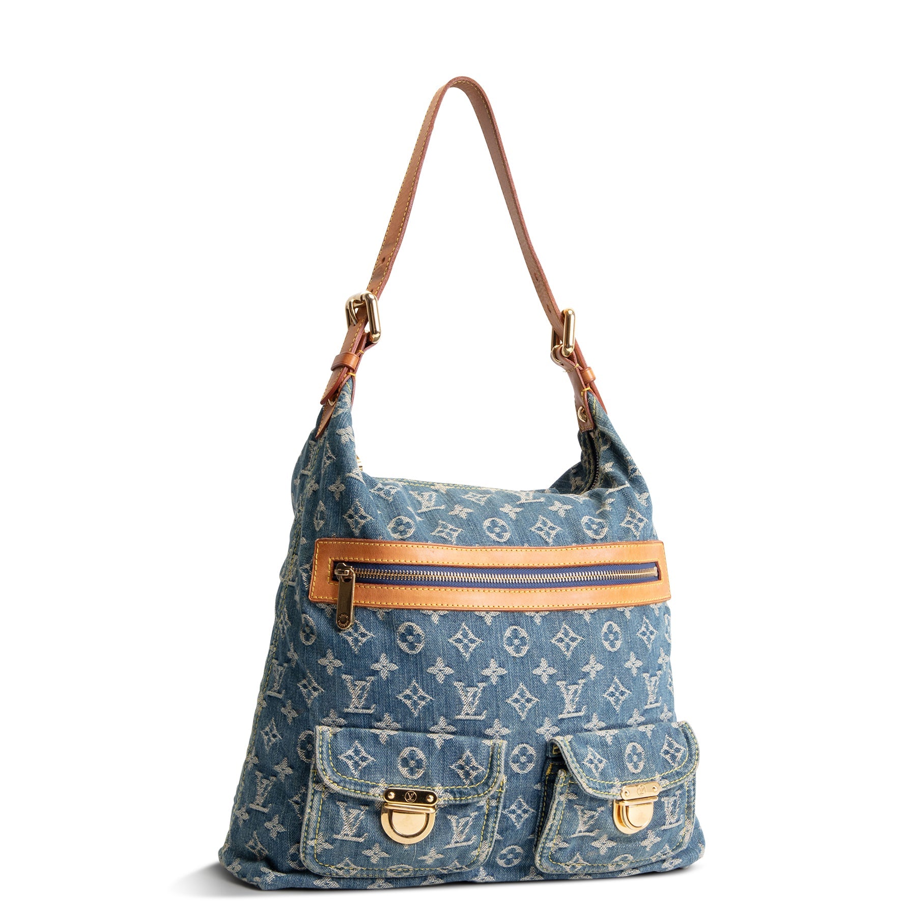 LOUIS VUITTON Monogram Denim Baggy GM - Blue