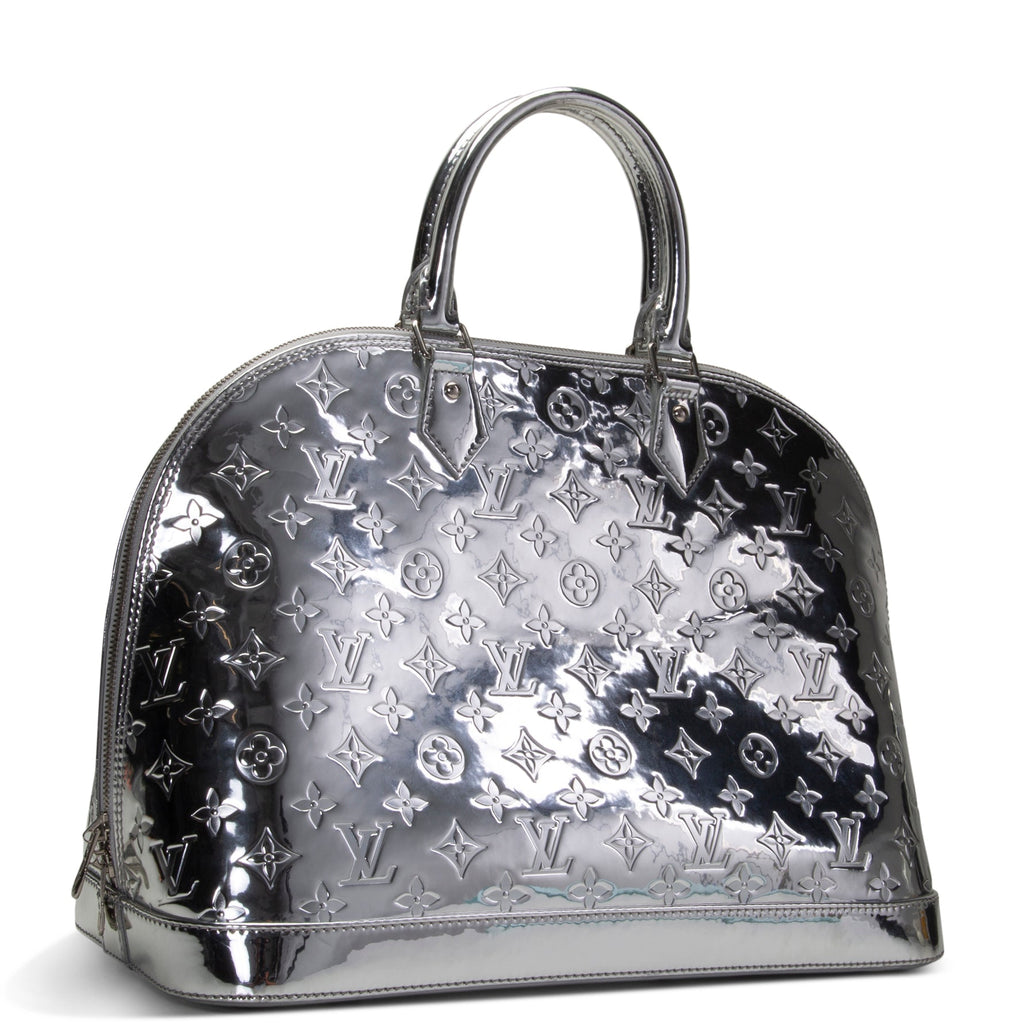 LOUIS VUITTON Monogram Vernis Miroir Alma GM - Silver