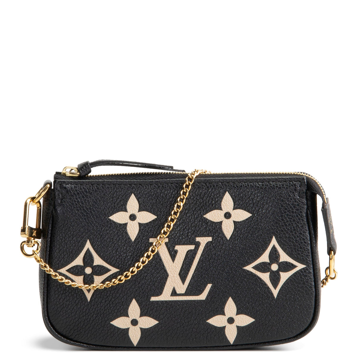 LOUIS VUITTON Bicolor Empreinte Mini Pochette Accessoires - Black / Beige