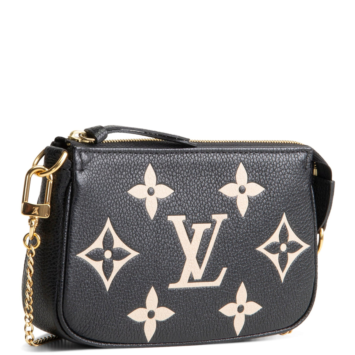 LOUIS VUITTON Bicolor Empreinte Mini Pochette Accessoires - Black / Beige