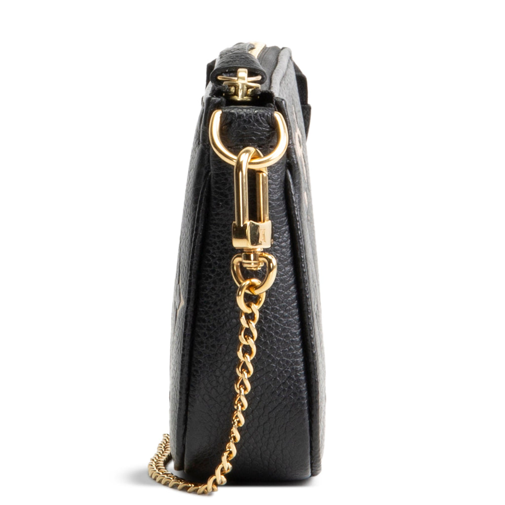LOUIS VUITTON Bicolor Empreinte Mini Pochette Accessoires - Black / Beige