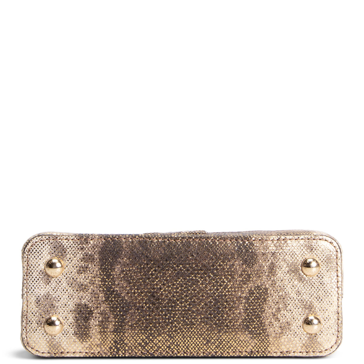 LOUIS VUITTON Lizard Mini Capucines Handle Bag - Brown