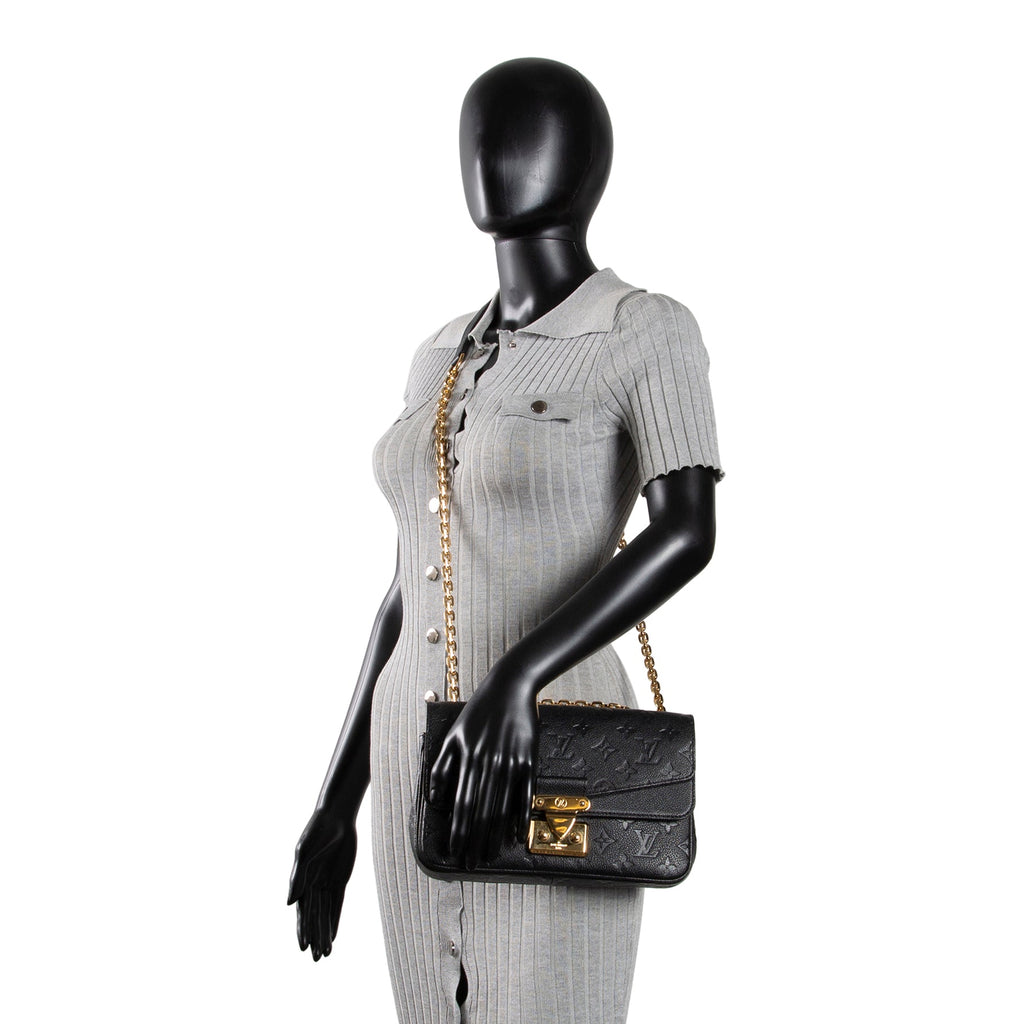 LOUIS VUITTON Monogram Empreinte Marceau Shoulder Bag - Black