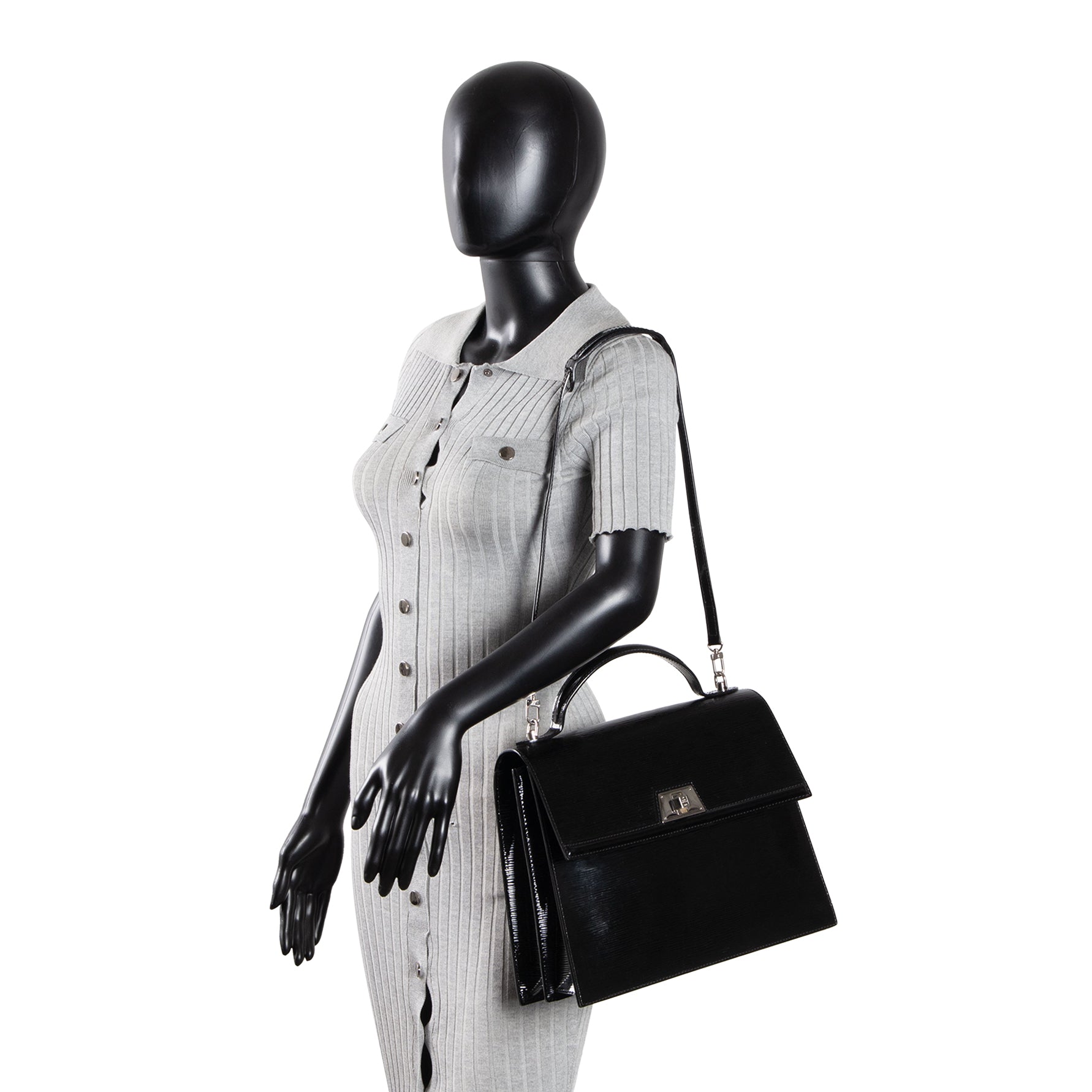 LOUIS VUITTON Epi Electric Sevigne Satchel GM - Black