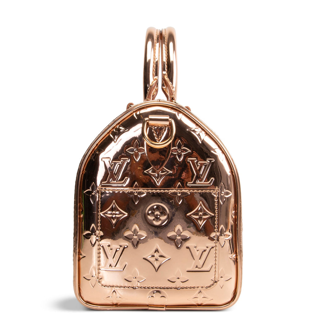 LOUIS VUITTON Monogram Vernis Miroir Speedy Bandouliere 25 - Copper