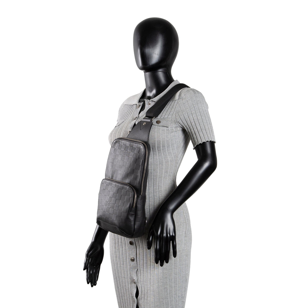 LOUIS VUITTON Damier Infini Avenue Sling - Black
