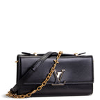 LOUIS VUITTON Capucines Wallet on Chain - Black