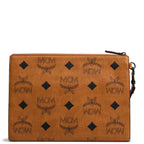 MCM Aren Visteos Flat Pouch - Cognac