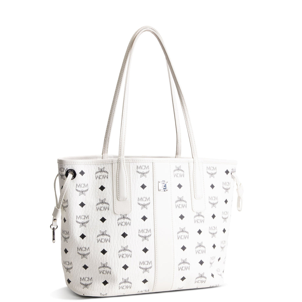 MCM Visetos Small Liz Tote - White