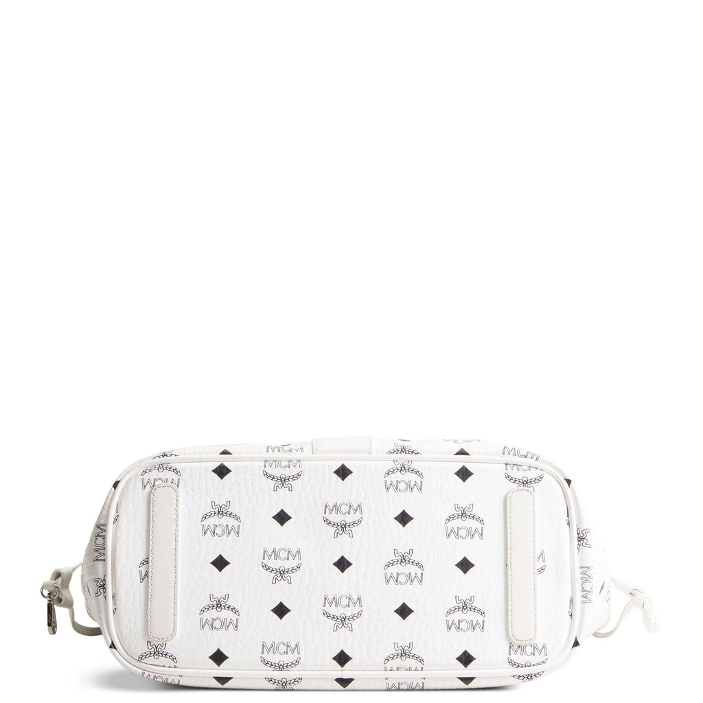 MCM Visetos Small Liz Tote - White