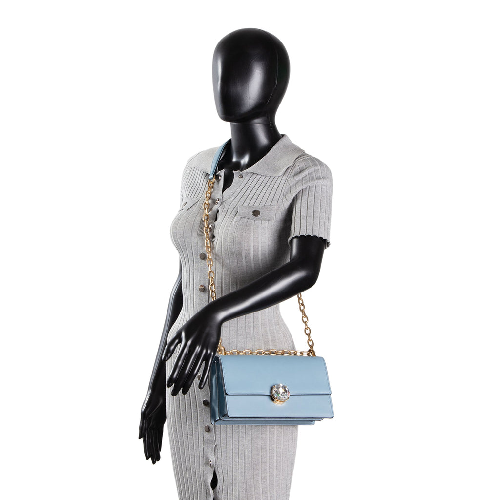 MIU MIU Chain Link Shoulder Bag - Blue